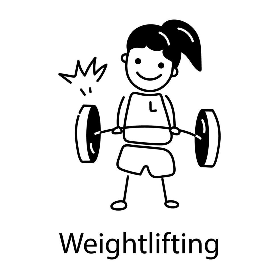 Trendy Weightlifting Concepts vector