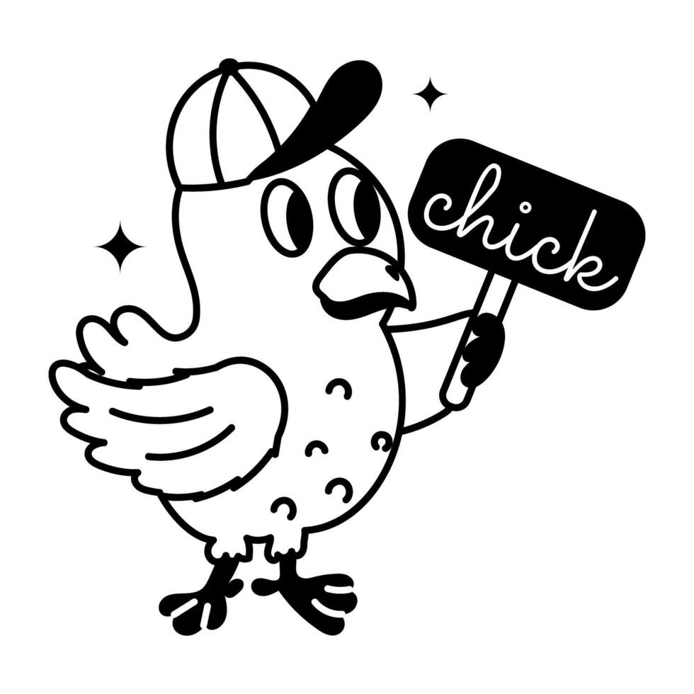 Trendy Cute Chick vector