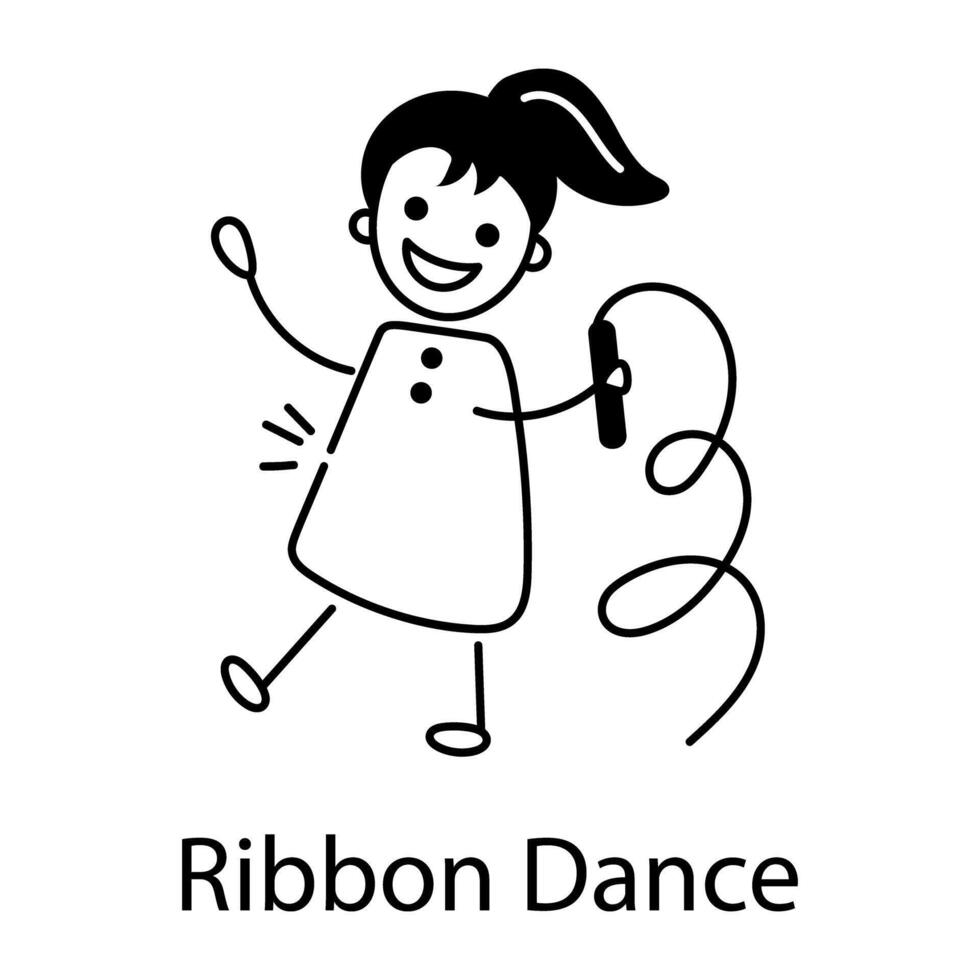 Trendy Ribbon Dance vector