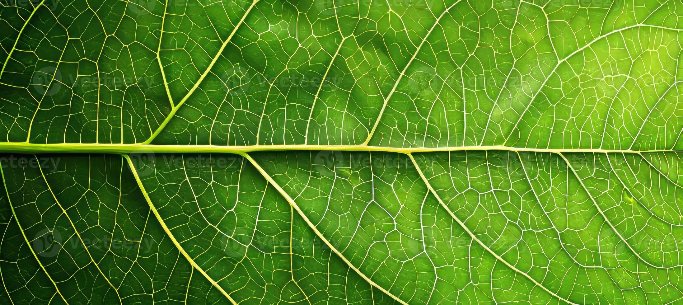 AI generated Detailed green leaf skeleton texture background for natural designs and botanical concepts photo