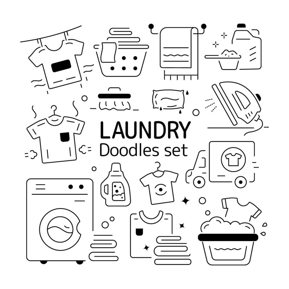 Trendy Laundry Vector