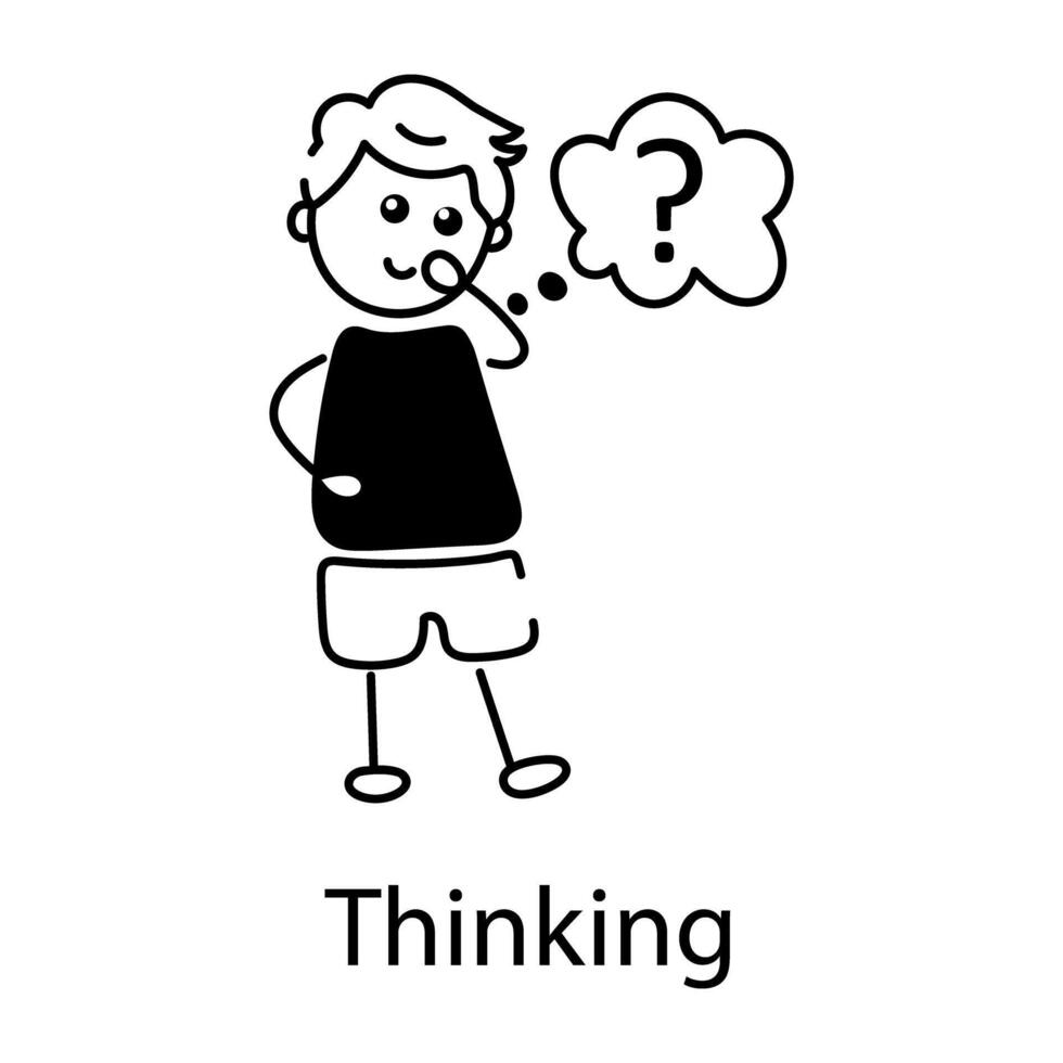 Trendy Thinking Concepts vector