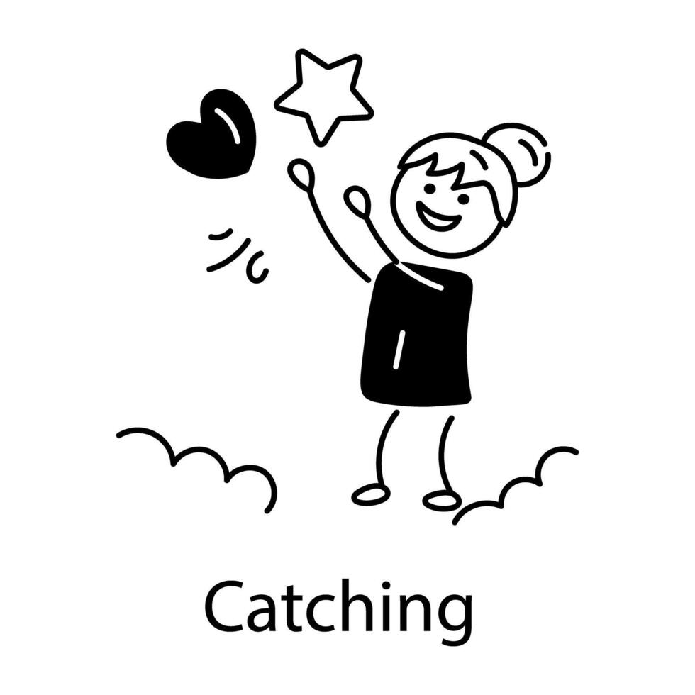 Trendy Catching Concepts vector