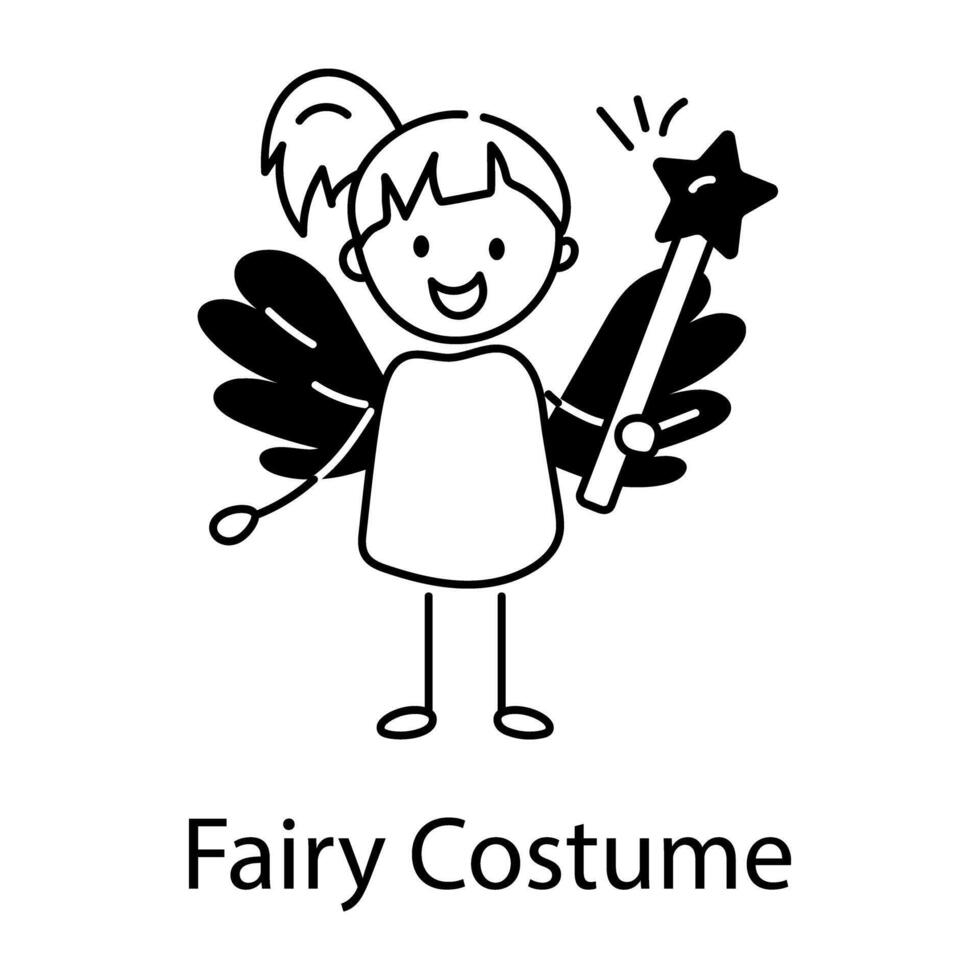 Trendy Fairy Costume vector