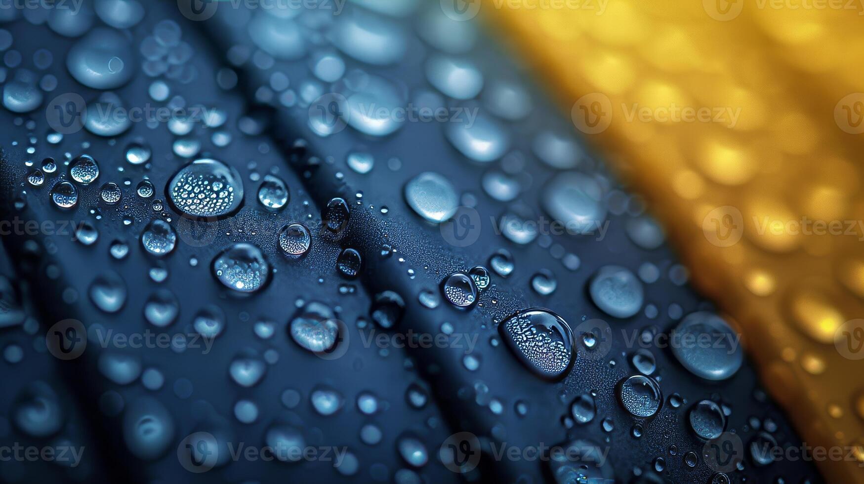AI generated Macro background of colorful wet surface with vibrant water droplets reflecting light and colors photo