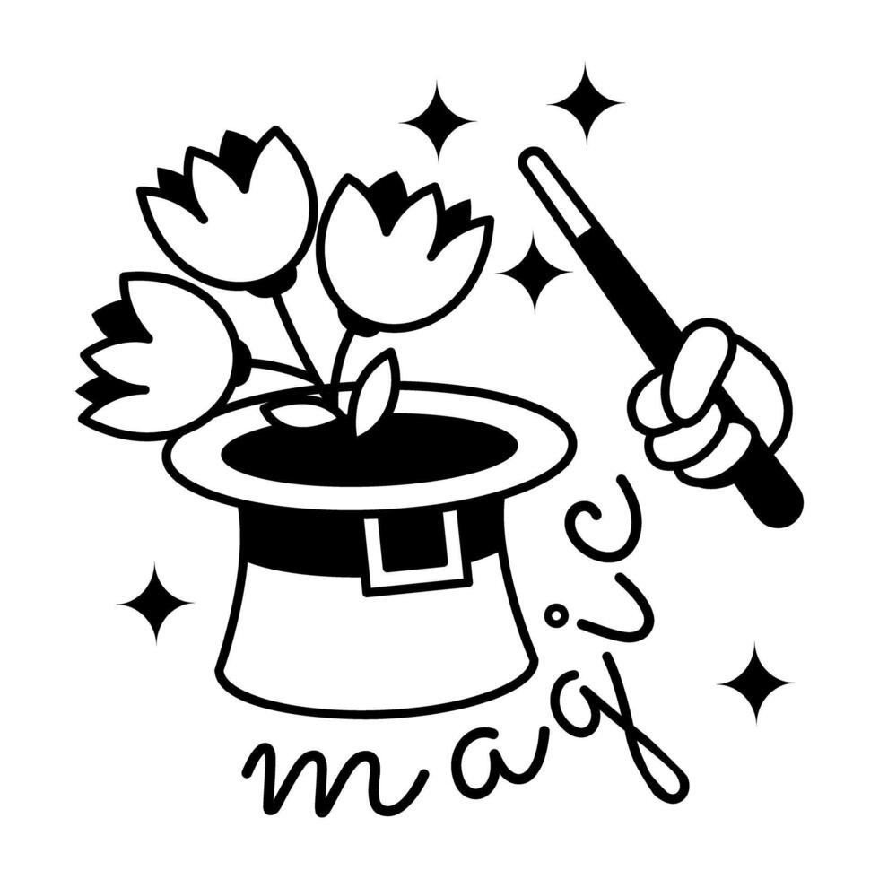 Trendy Flower Magic vector