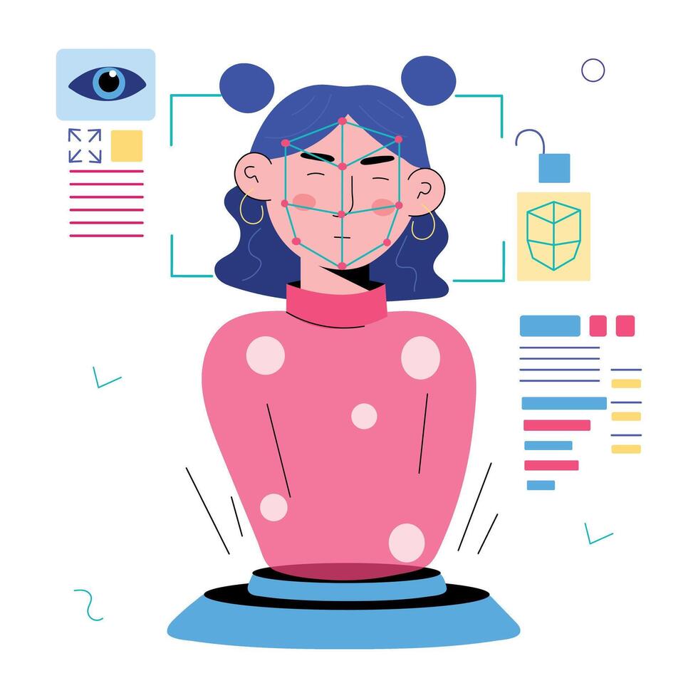 Trendy AI Hologram vector