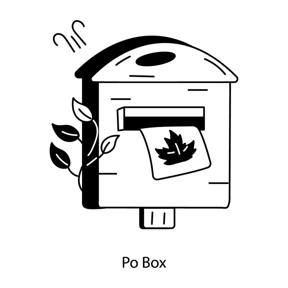 Trendy Po Box vector