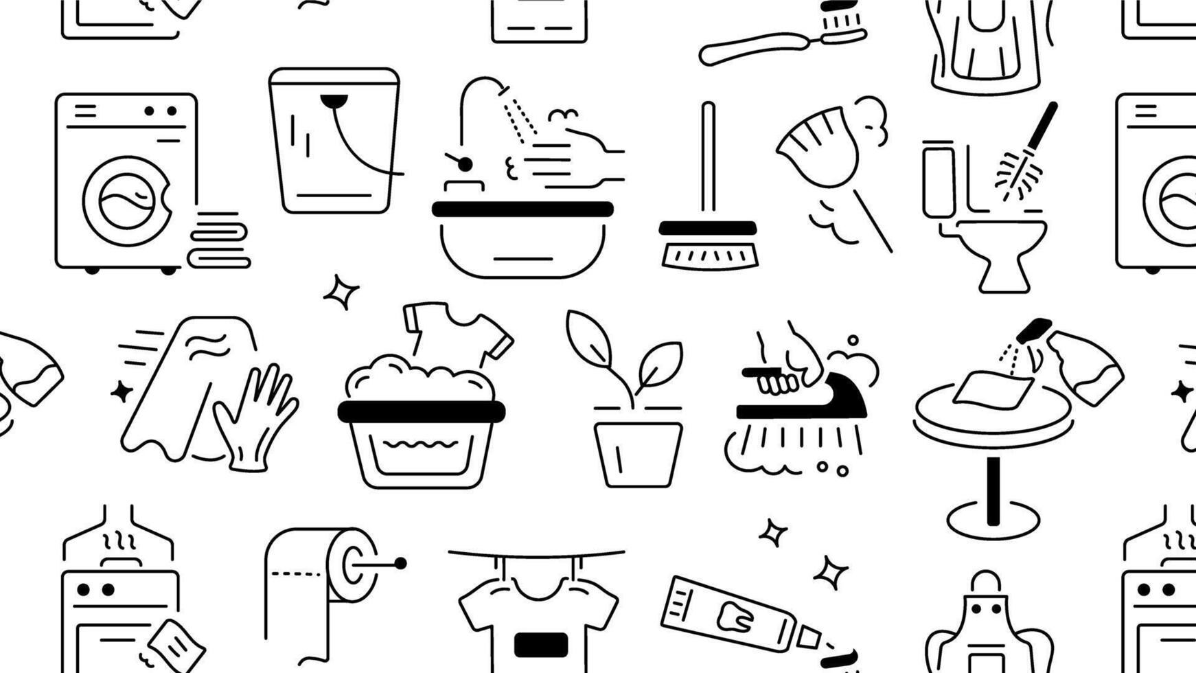 Trendy Laundry Service vector