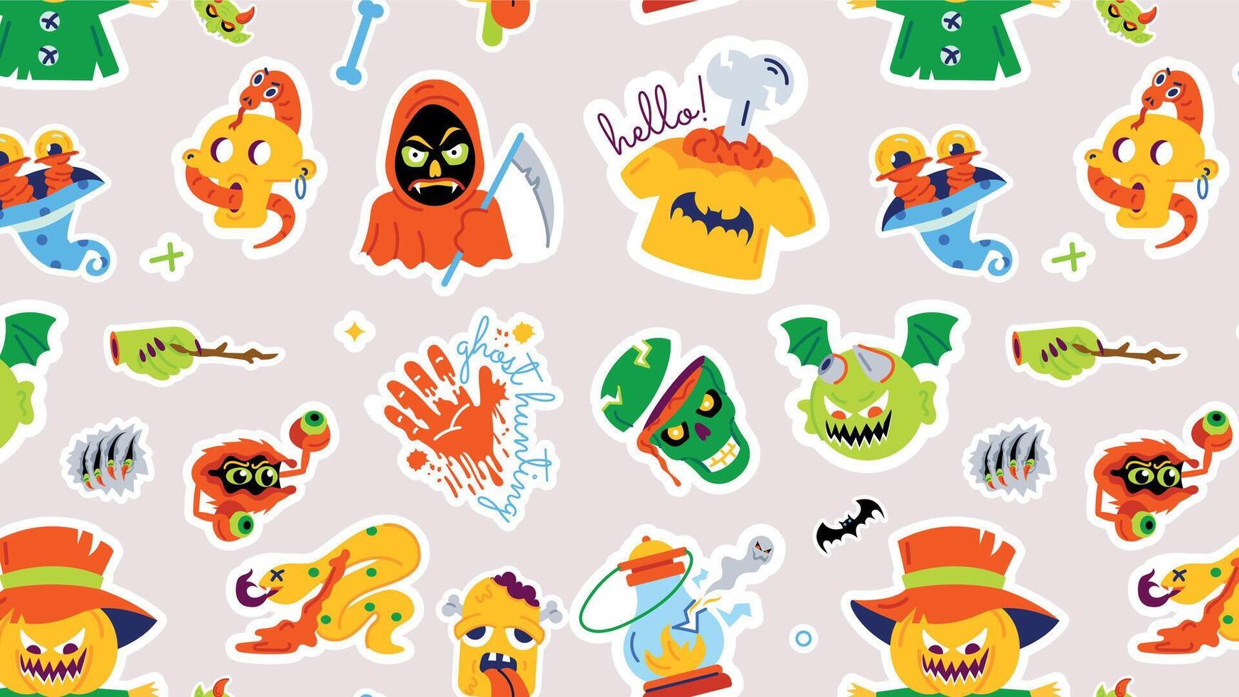 Trendy Scary Pattern vector