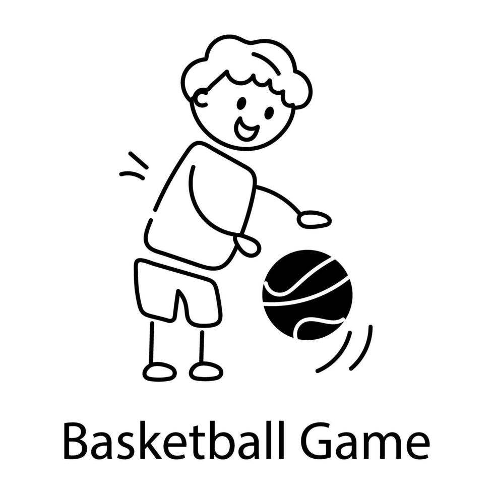 Trendy Basketball Game vector