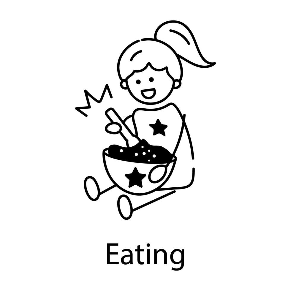 Trendy Eating Concepts vector