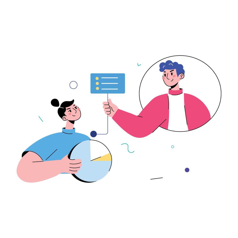 Trendy Business Planning vector