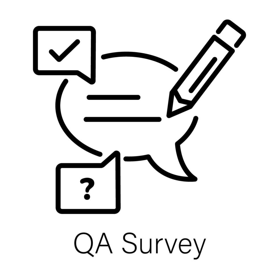 Trendy QA Survey vector