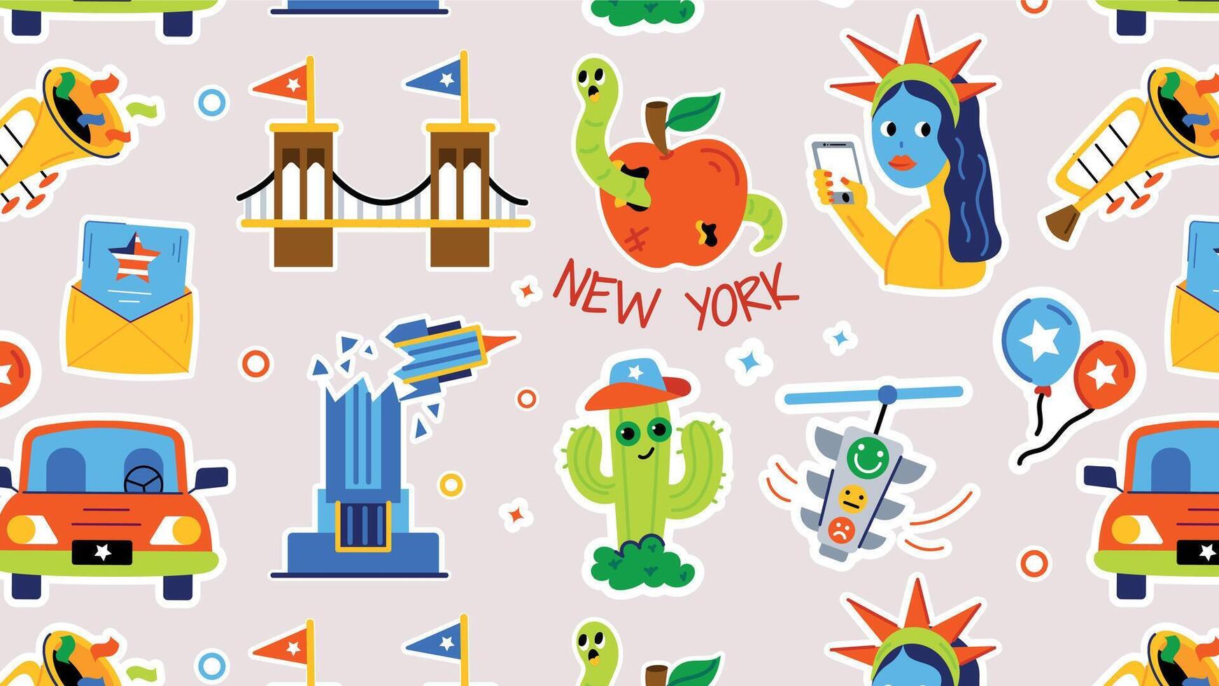 de moda Nueva York tema vector