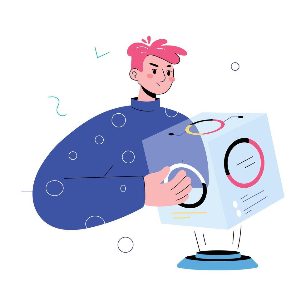 Trendy Business Hologram vector