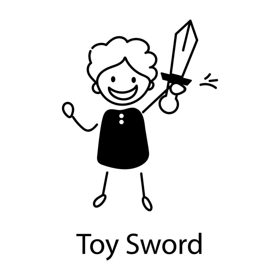Trendy Toy Sword vector