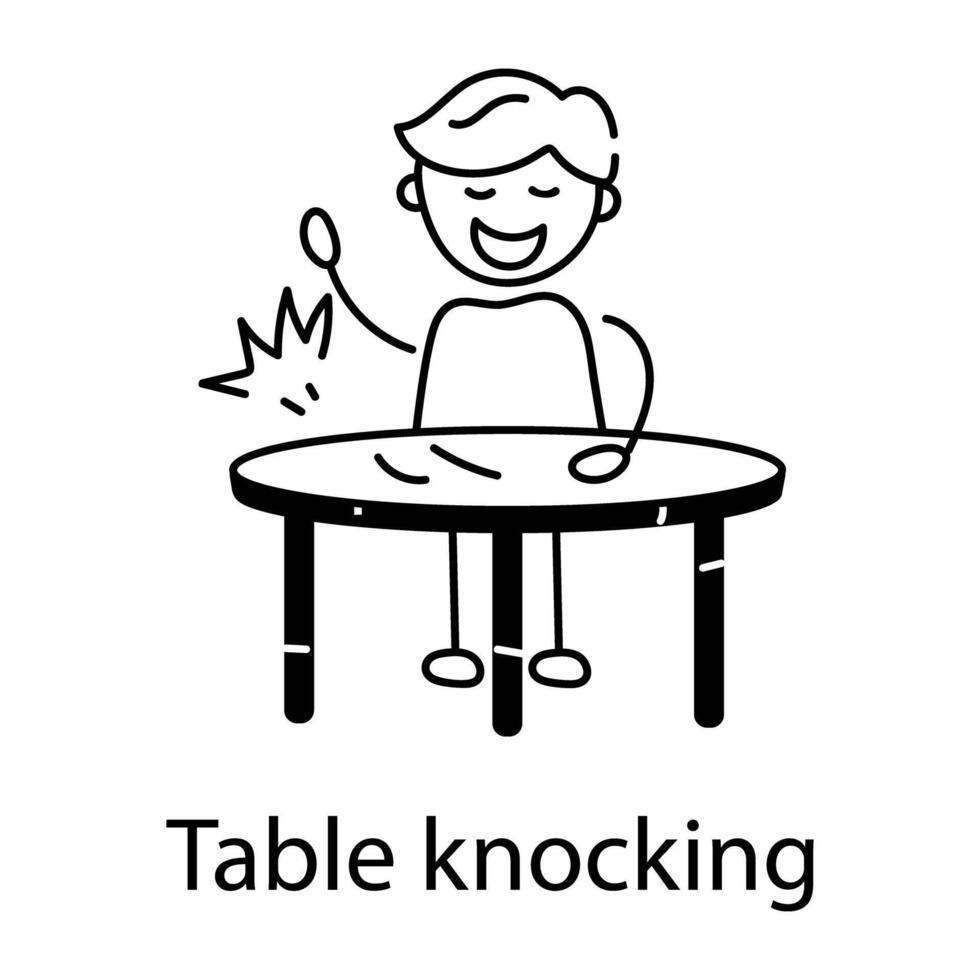 Trendy Table Knocking vector