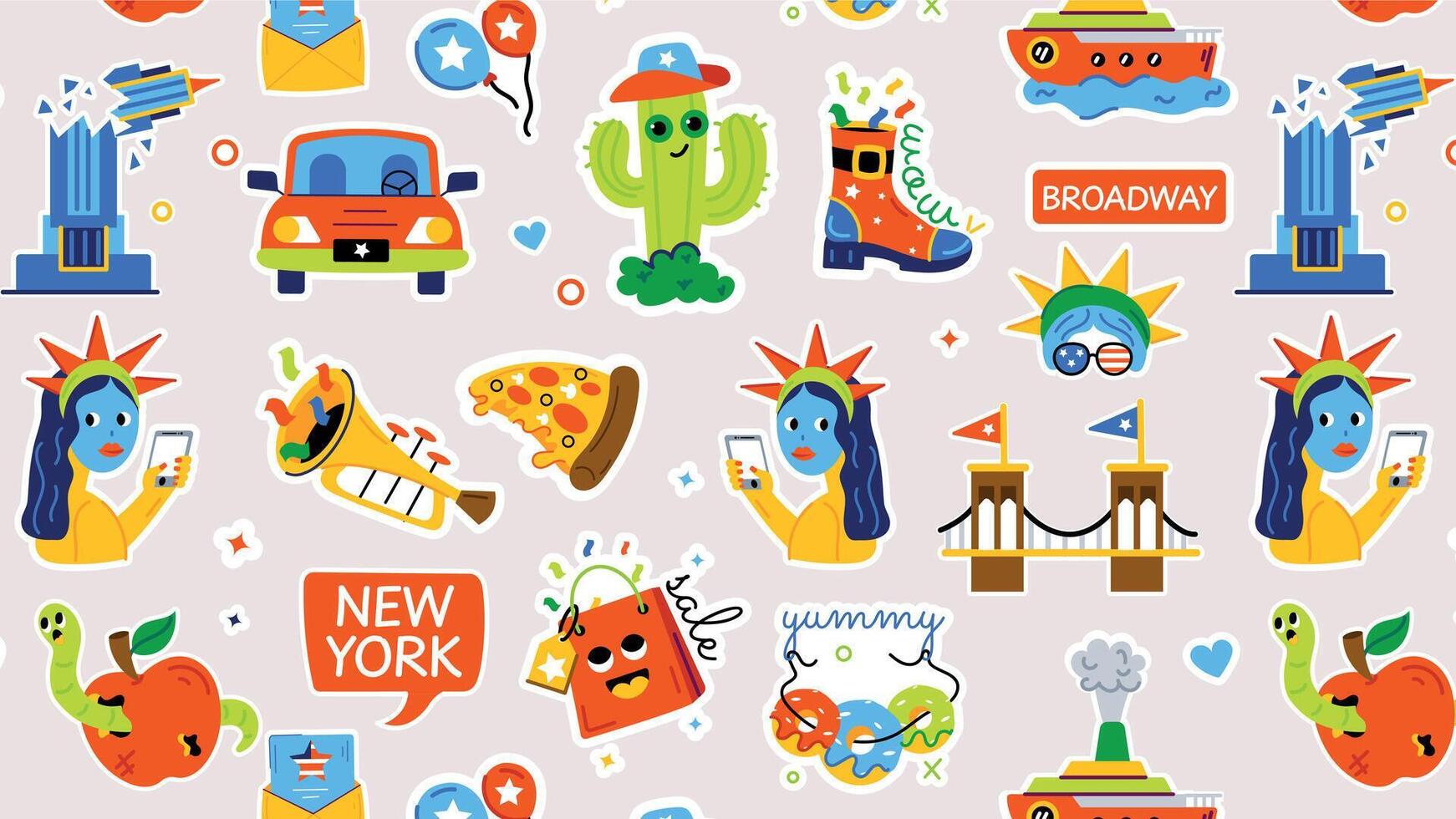 Trendy NYC Culture vector