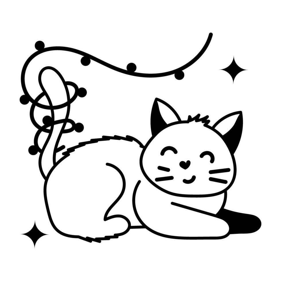 Trendy Cat Lights vector