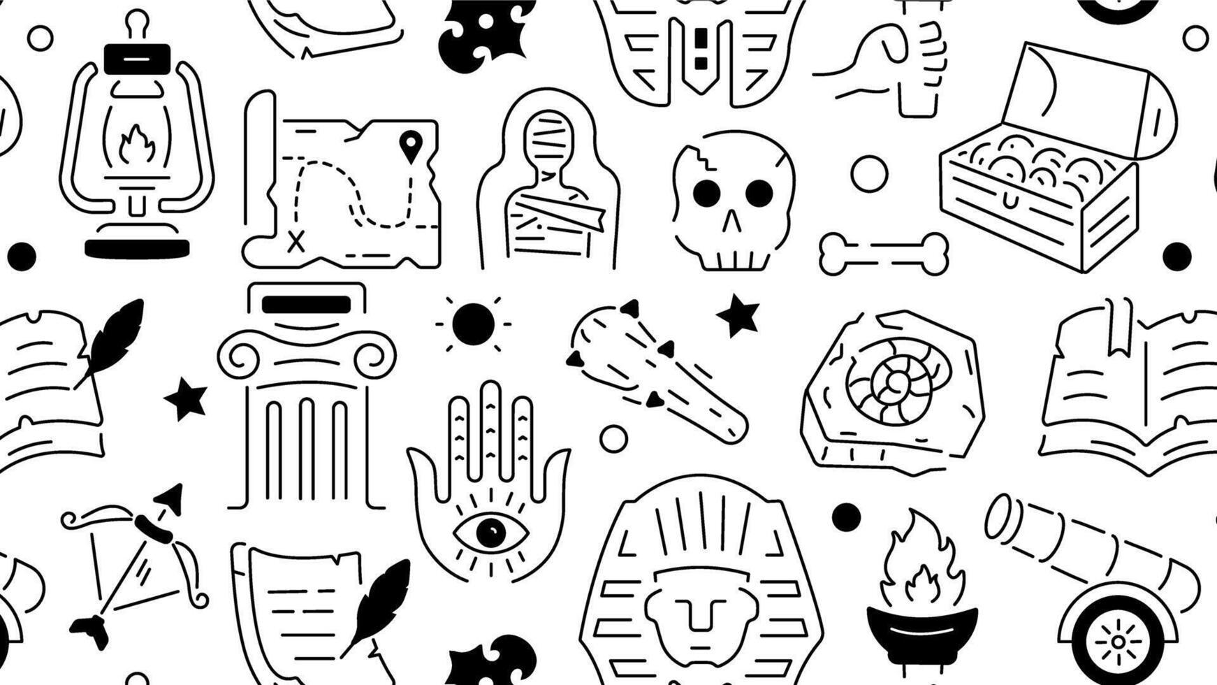 Trendy Ancient Artefacts vector