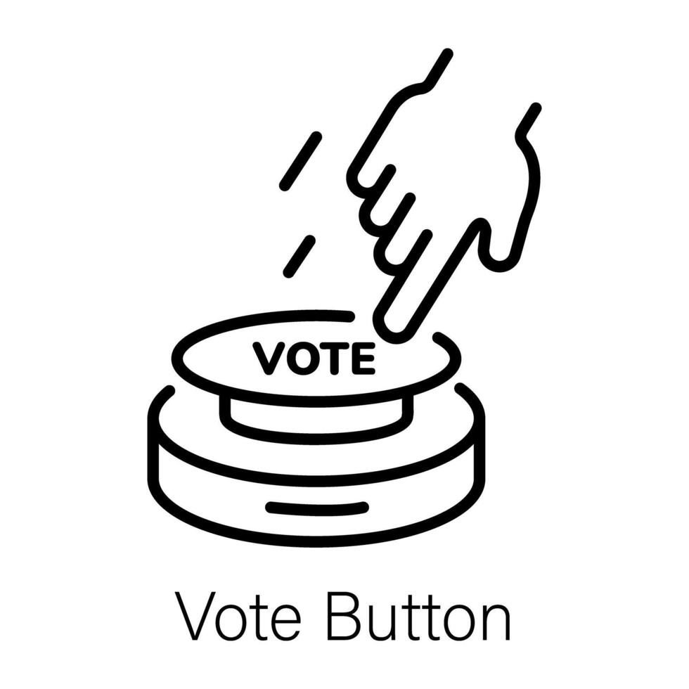 Trendy Vote Button vector