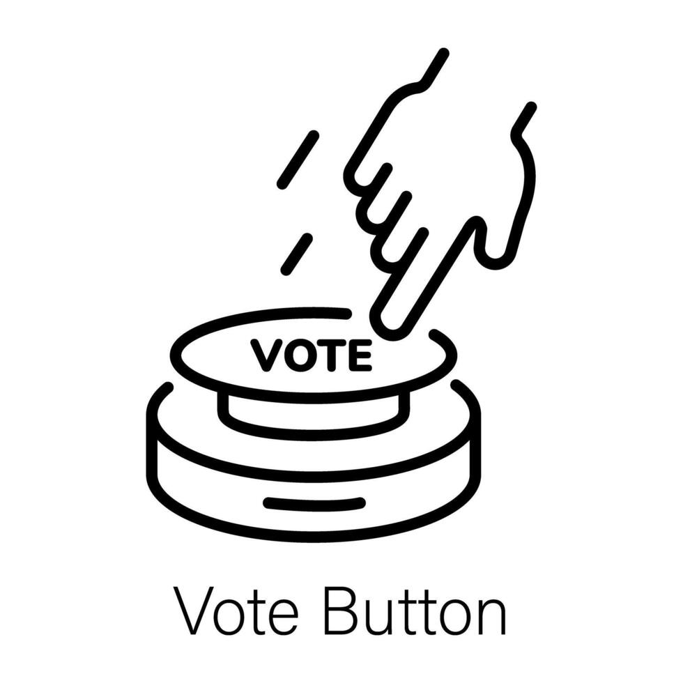 de moda votar botón vector