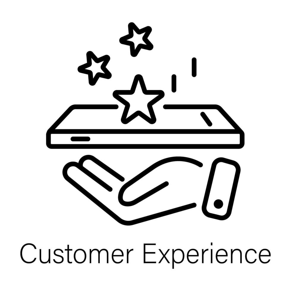 Trendy Customer Experience vector
