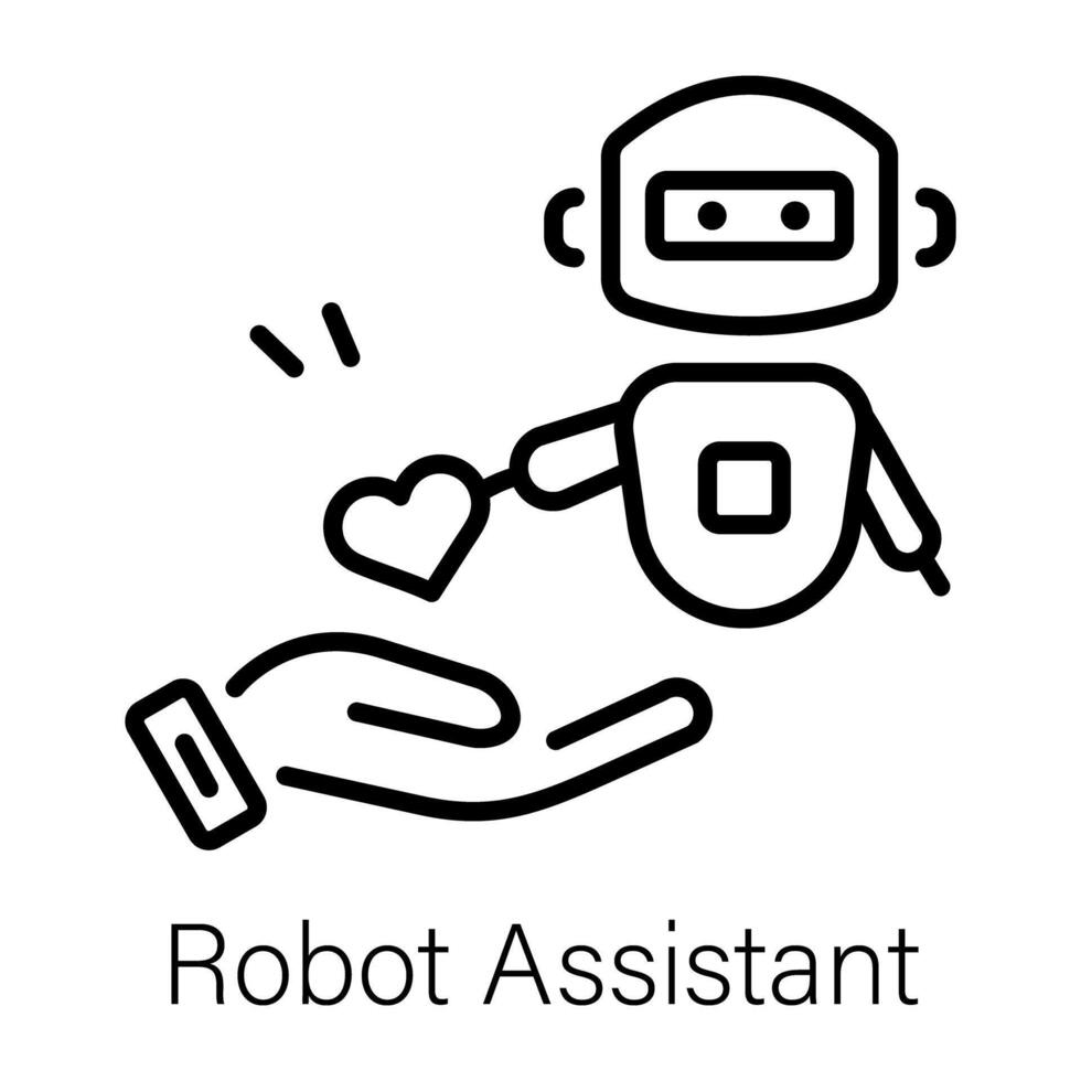 Trendy Robot Assistant vector