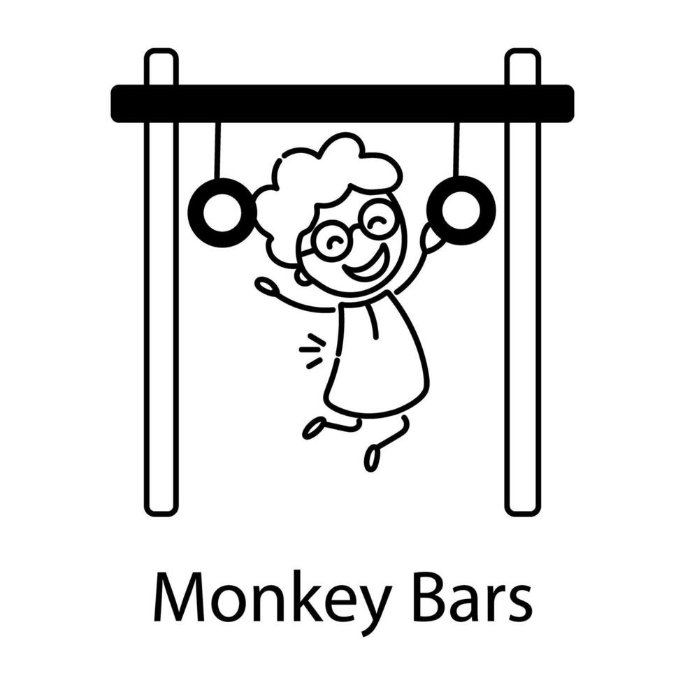 Trendy Monkey Bars vector
