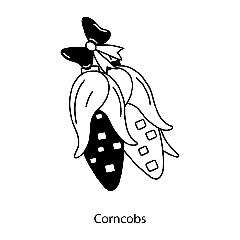 Trendy Corncobs Concepts vector