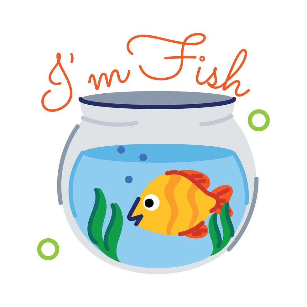 Trendy Fishbowl Concepts vector