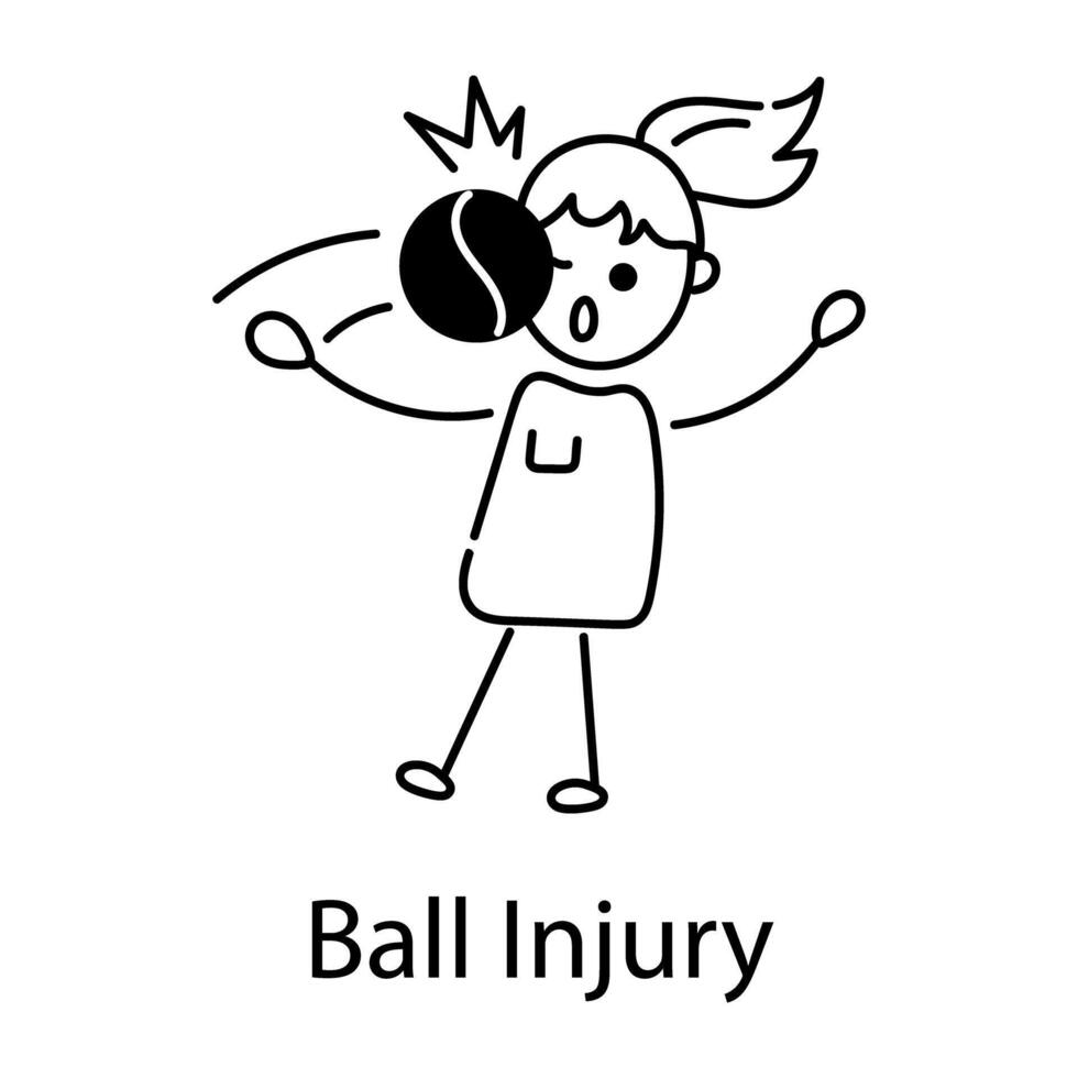 Trendy Ball Injury vector