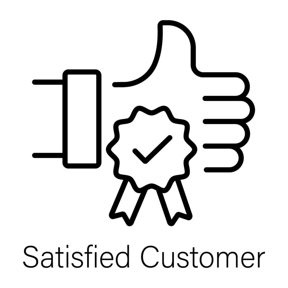 Trendy Satisfied Customer vector