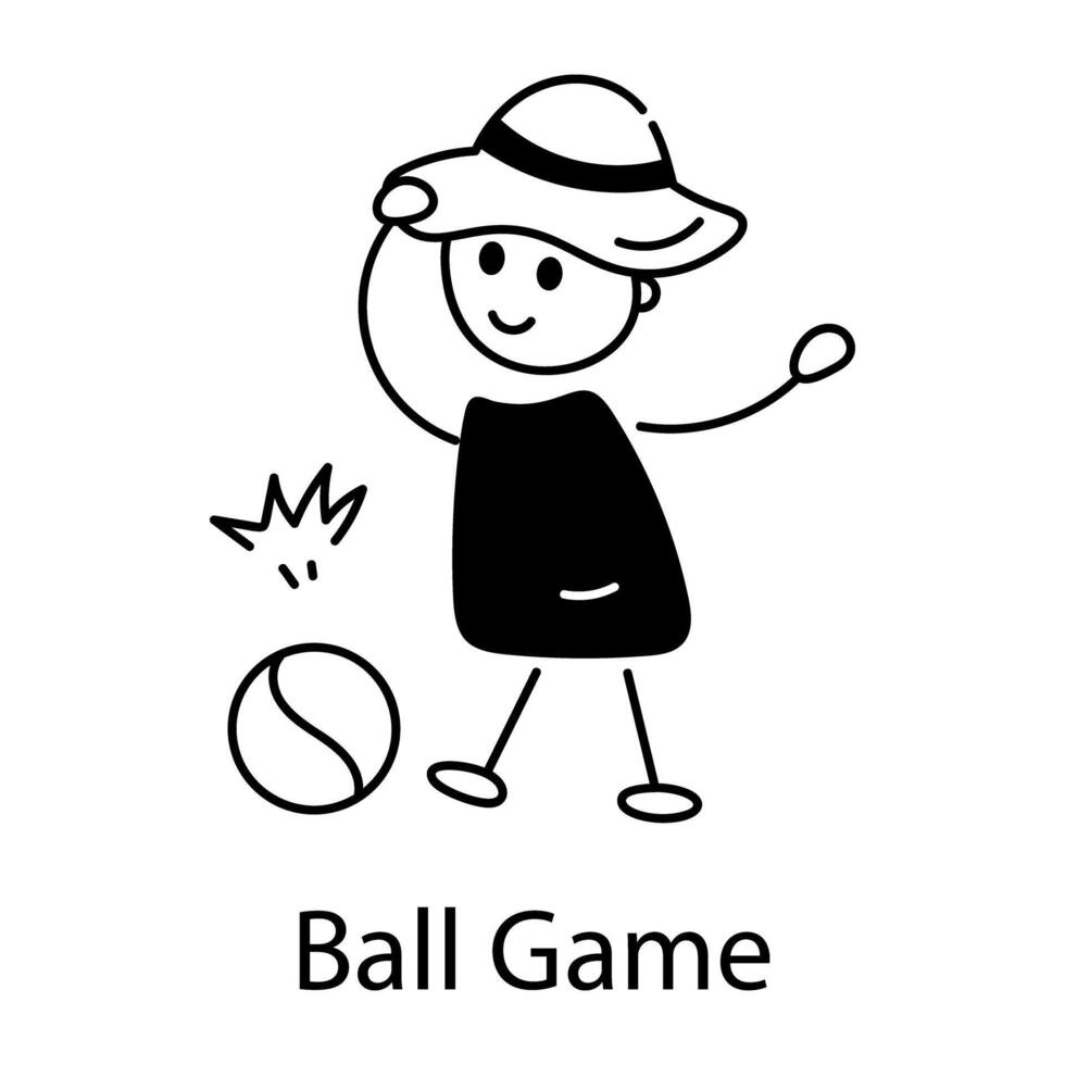 Trendy Ball Game vector