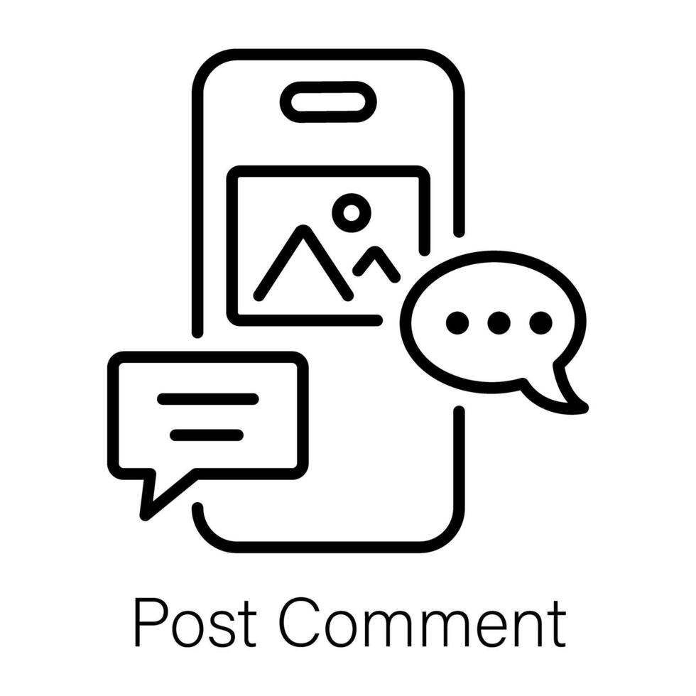 Trendy Post Comment vector