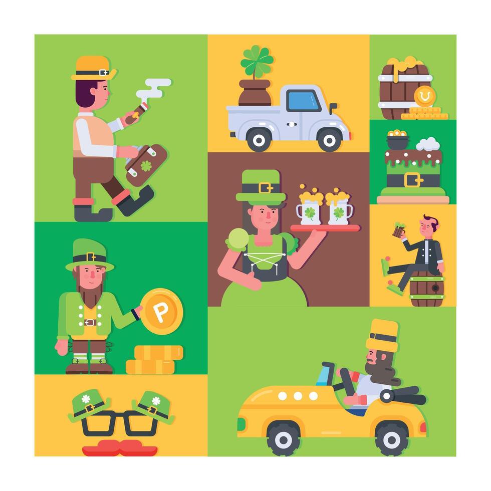 Trendy Irish Theme vector