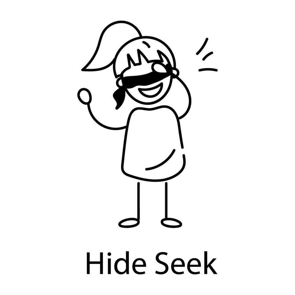 Trendy Hide Seek vector