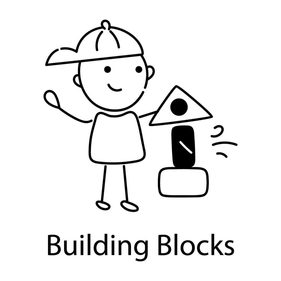 Trendy Building Blocks vector