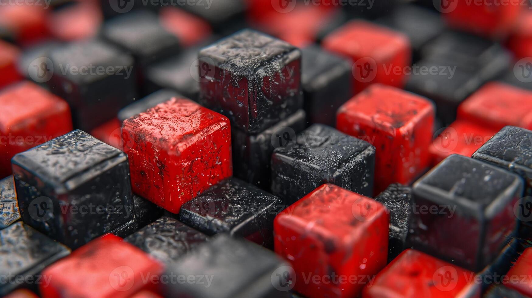 AI generated Vibrant 3d abstract business background in red and black colors for modern design projects photo