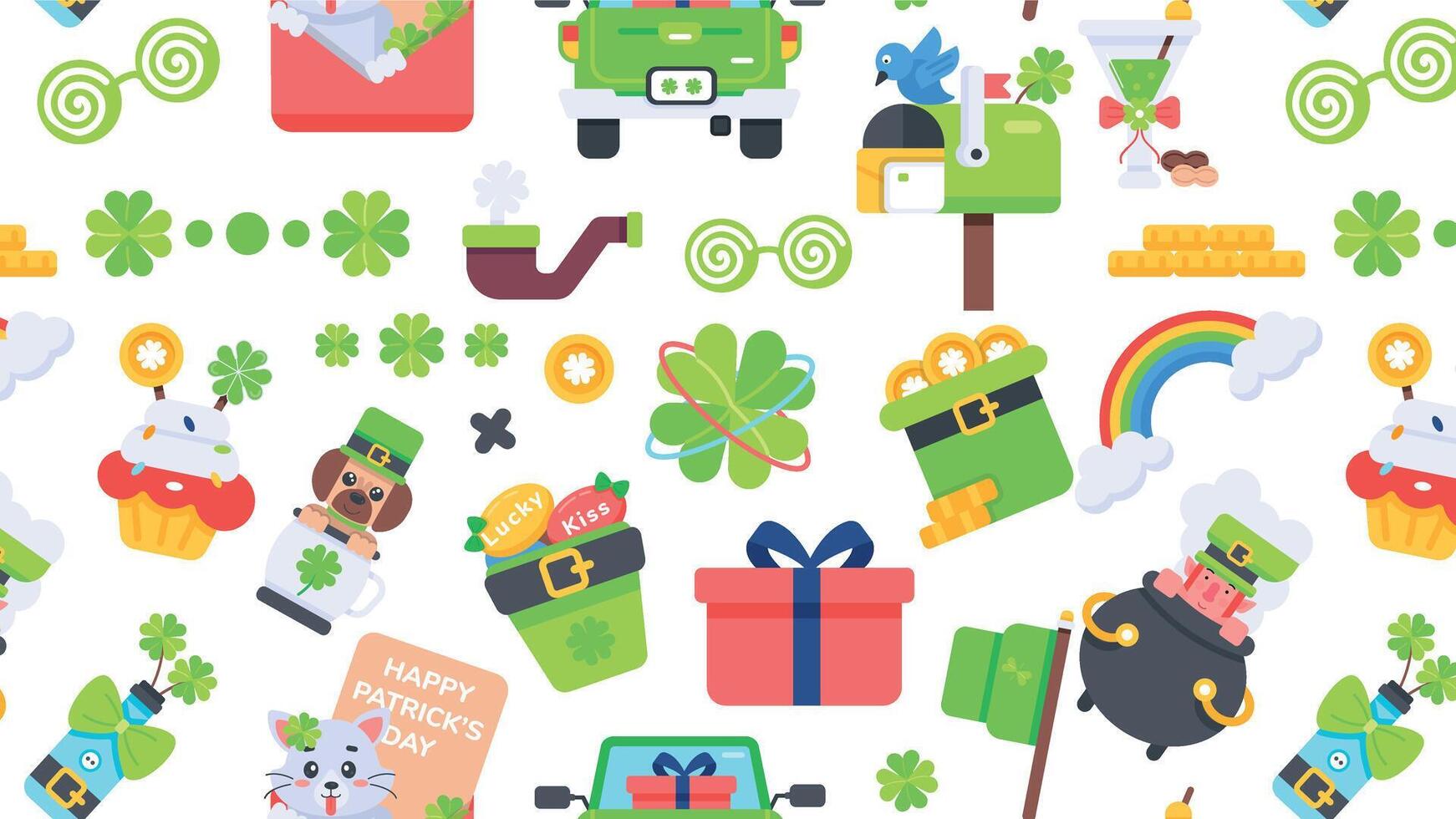Trendy Shamrock Pattern vector