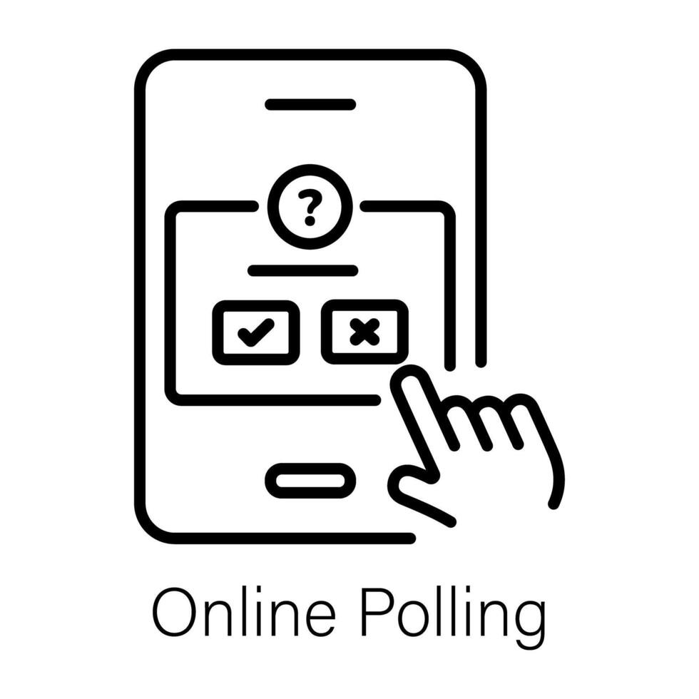 Trendy Online Polling vector