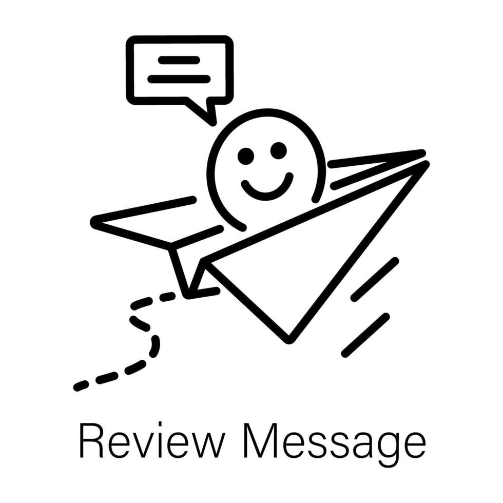 Trendy Review Message vector