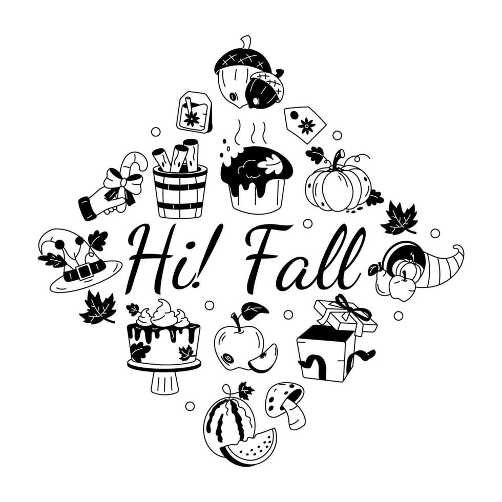 Trendy Fall Theme vector