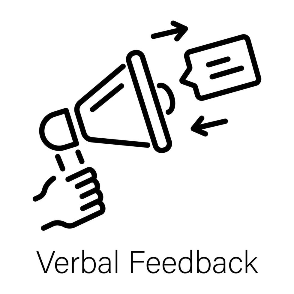 Trendy Verbal Feedback vector