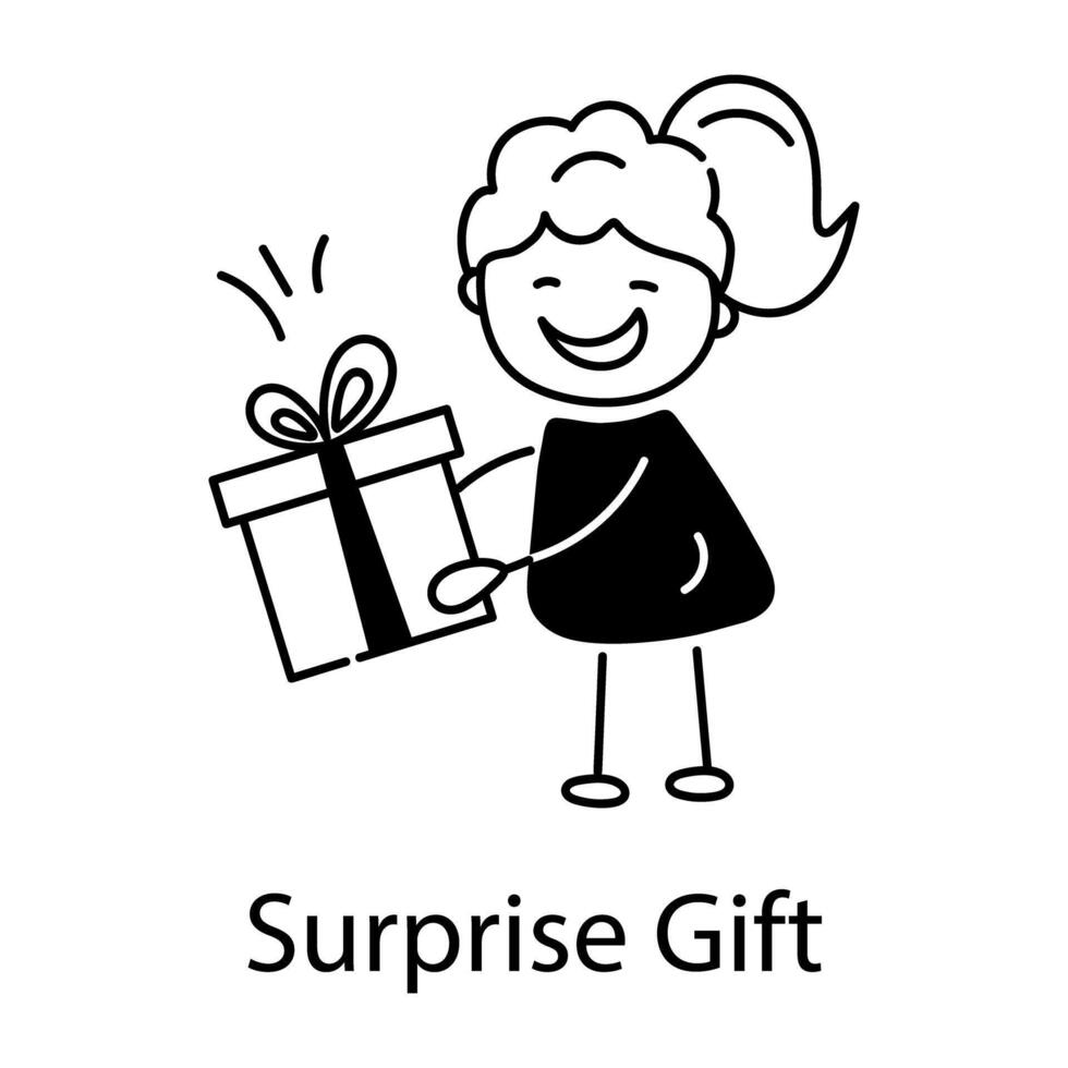 Trendy Surprise Gift vector