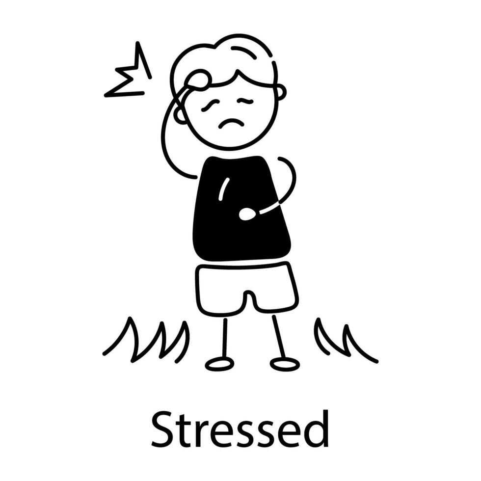 Trendy Stressed Concepts vector