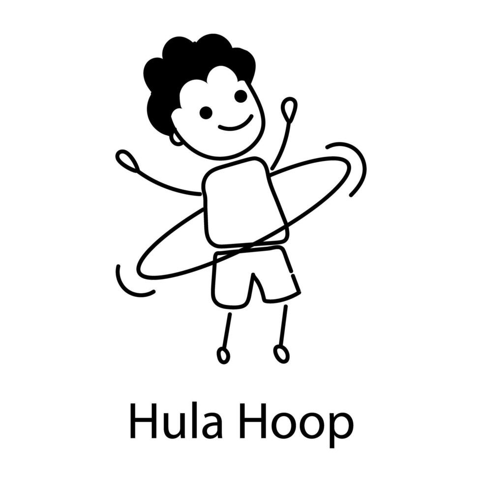 Trendy Hula Hoop vector