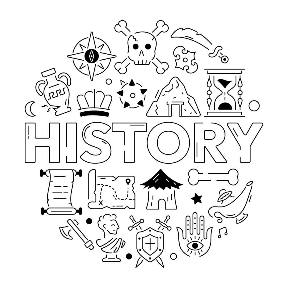 Trendy History Vector