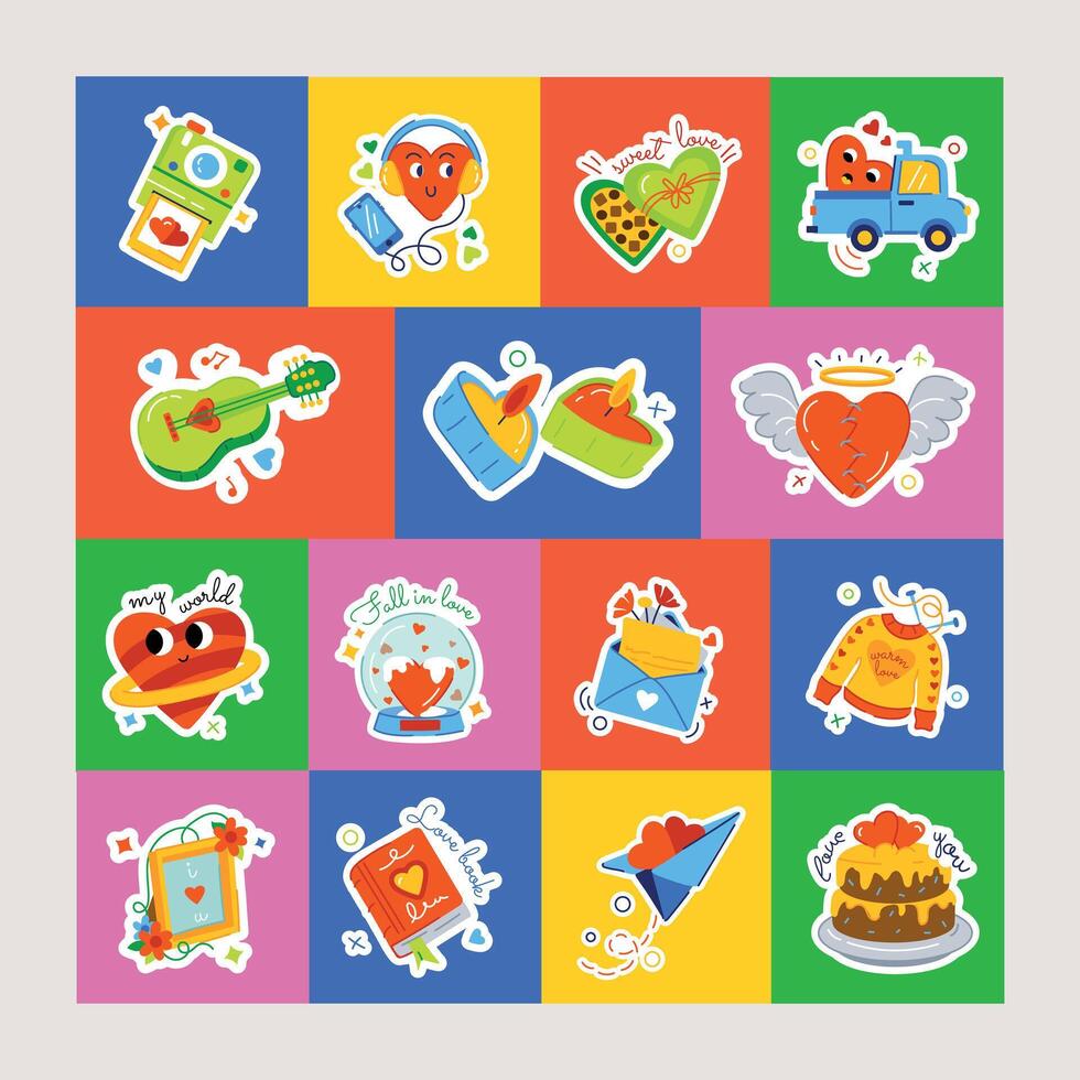 Trendy Valentine Day vector